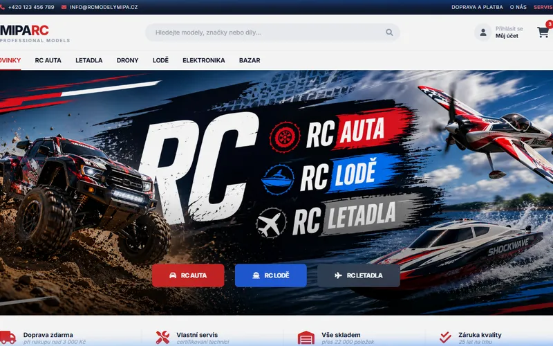 MIPA RC Modely – po redesignu