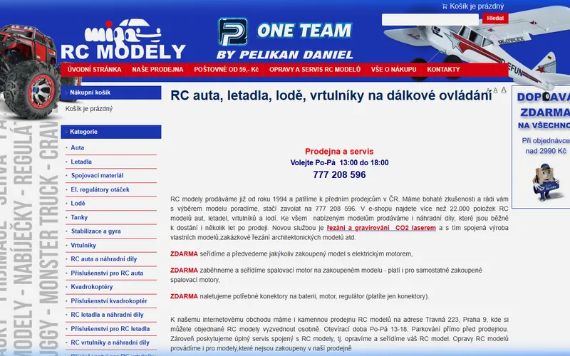 MIPA RC Modely – před redesignem